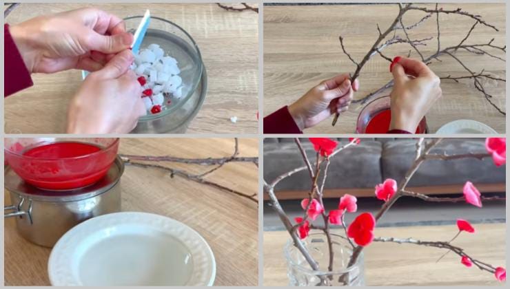 Árbol de primavera con cera