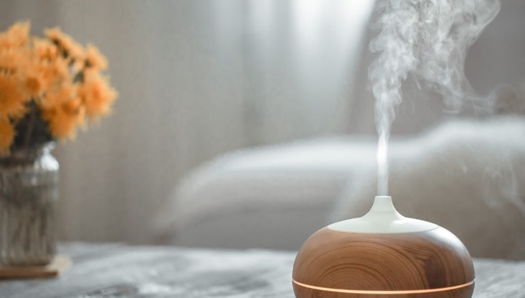 Humidificador en el salón.