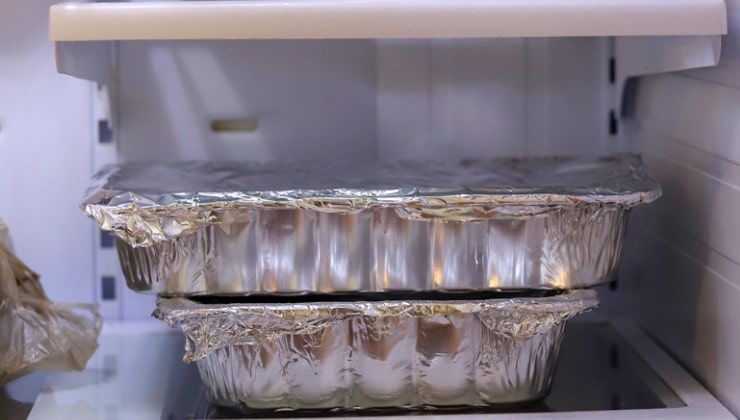 Sartenes de aluminio congeladas