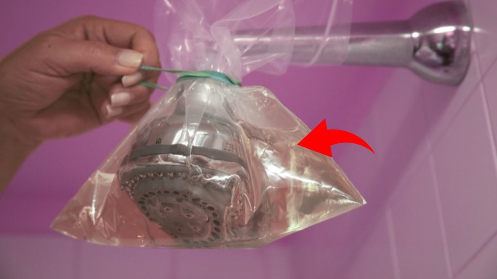 Cal en el rociador de la ducha, el método de la bolsa soluciona el problema – Mis Consejos Jardinería