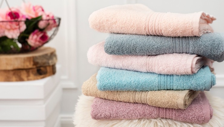 Toallas limpias para secar la ropa
