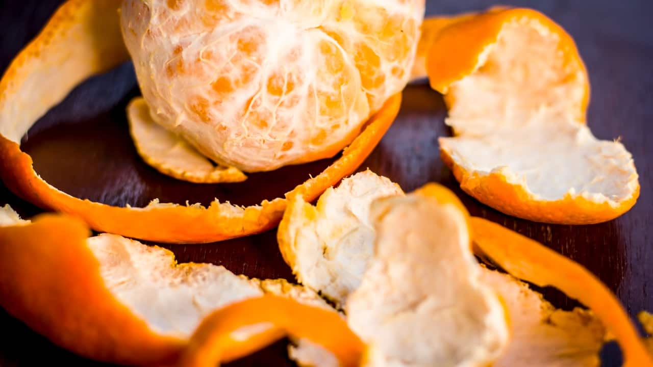 cáscaras de mandarina
