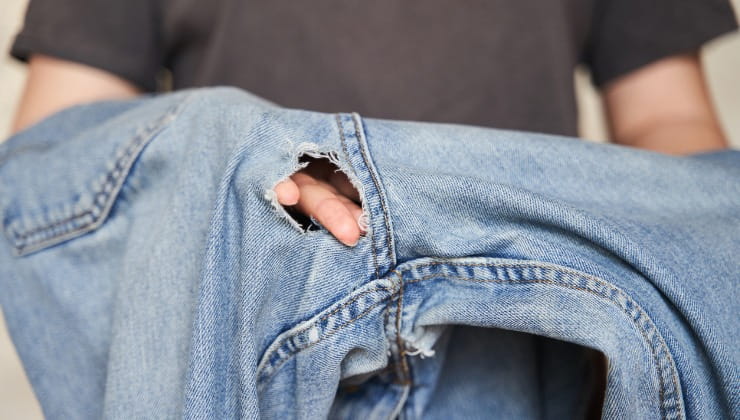 Agujero en jeans