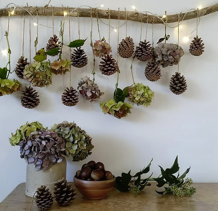 piñas colgantes