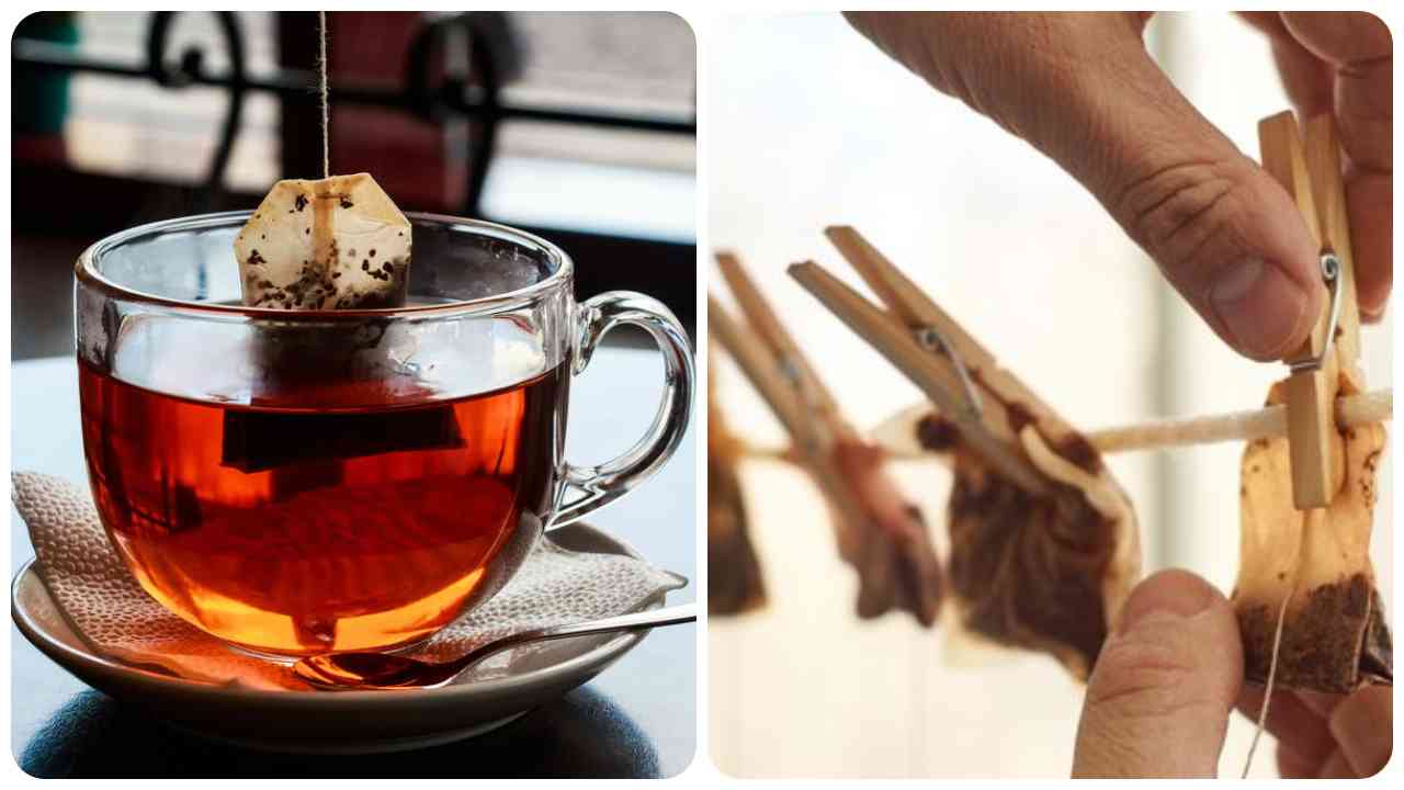 drenaje de bolsas de té