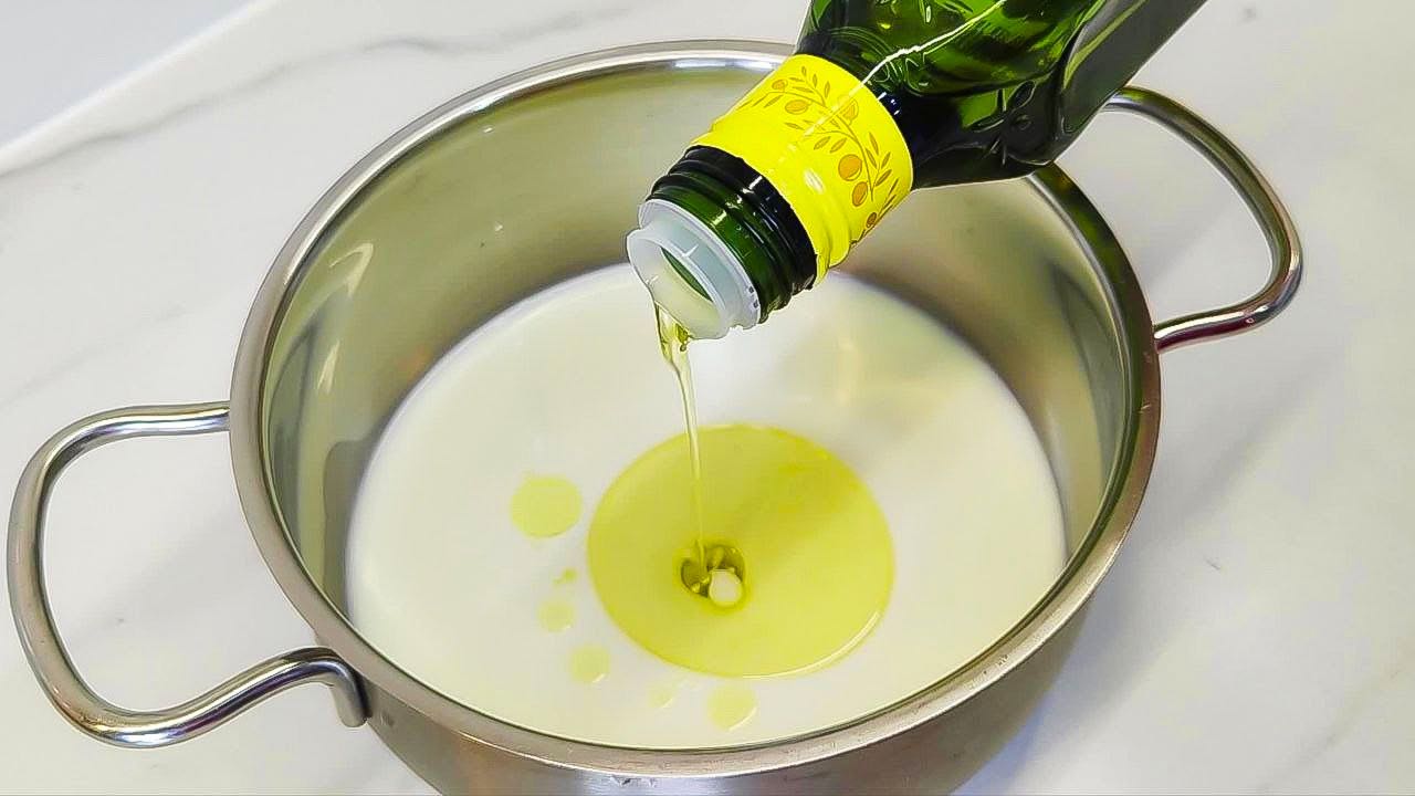 aceite en la leche