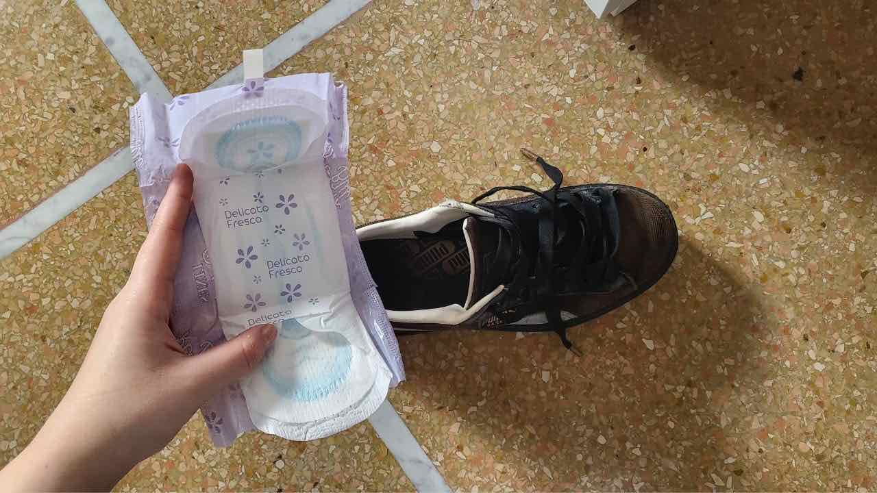 absorbente en los zapatos